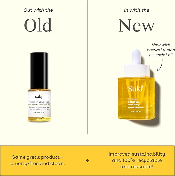 Suki Skincare Nourishing Facial Oil - With Sunflower, Safflower, Grape Seed Oils - Deeply Hydrates & Nourishes Dry Skin In Need - 15 ml