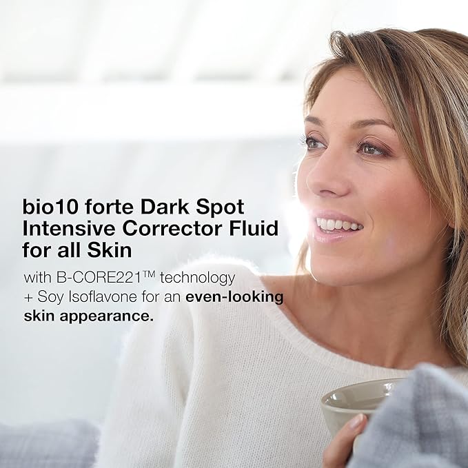 LULLAGE bio10 forte Dark Spot Corrector Fluid for All Skin Types, Formulated with B-CORE 221TM and Soy Isoflavones to help reduce dark spot appearance (1 Fl Oz)