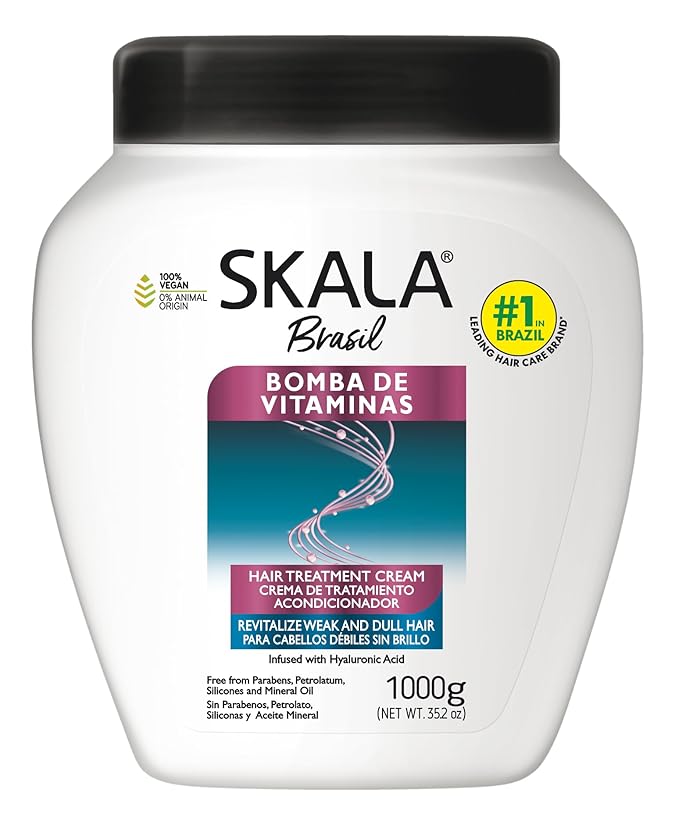 Skala Expert Bomba de Vitaminas, SOS Fortalecimento dos Fios, Brazilian Hair Vitamin Treatment 35.2Oz