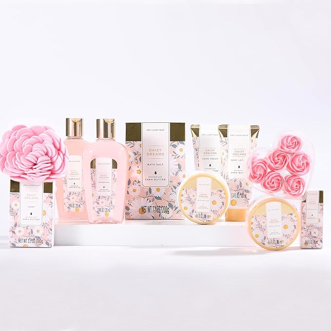 Spa Gift Baskets for Women, Spa Luxetique Bath Gift Set, 12pcs Relaxing Home Spa Kit for Women with Shower Gel, Bath Salt, Essential oil, Body Lotion, Hand Cream, Mothers Day Gifts for Mom