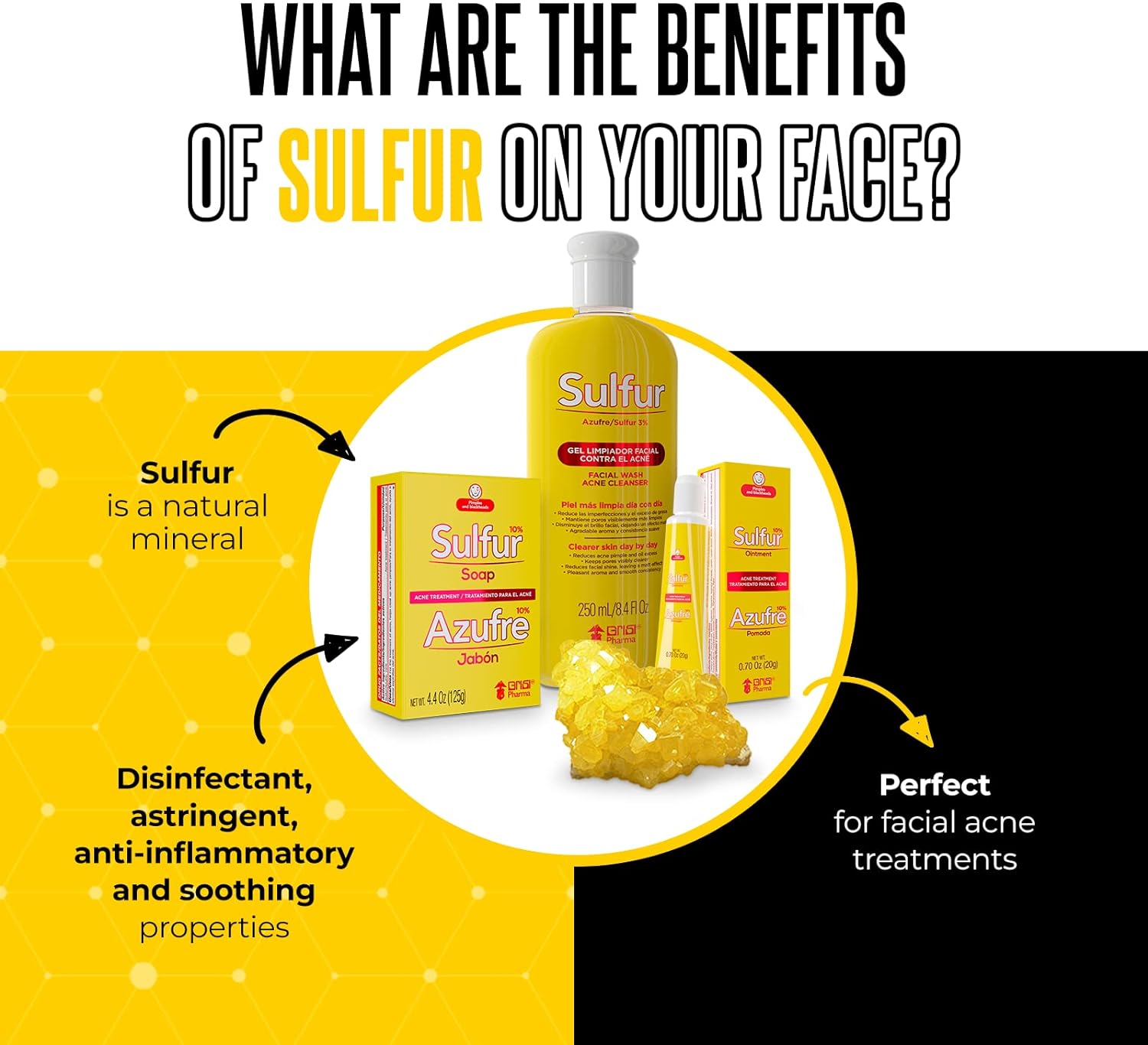 Sulfur Ointment with 10% Sulfur, Assists You in Treating Pimples, Blackheads or Blemishes, Acne Treatment, 2 Count (Pack of 2)