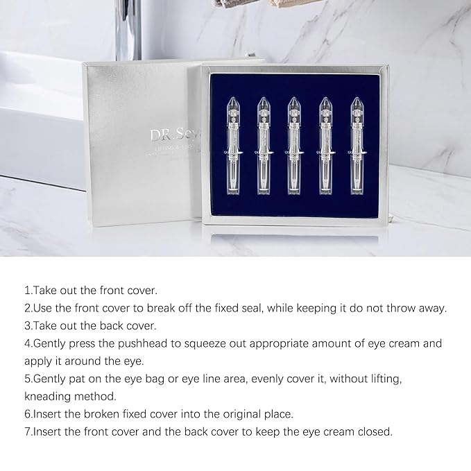 Temporary Eye Tightener Cream, 5 PCS Instant Firm Eye Cream- 60s Instant Under Eyes Tightener - Firm & Reduces Under Eyes Bags - Anti Aging Fine Lines