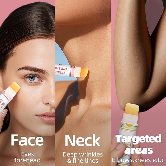 Hydrating Multi Balm Stick, All-in-One Hydrating Lip Balm Eye Cream Neck Cream Make Up Base, Reduce Wrinkle & Moisturizing Moisturizer For Face Skin Care(0.13oz *24pcs)