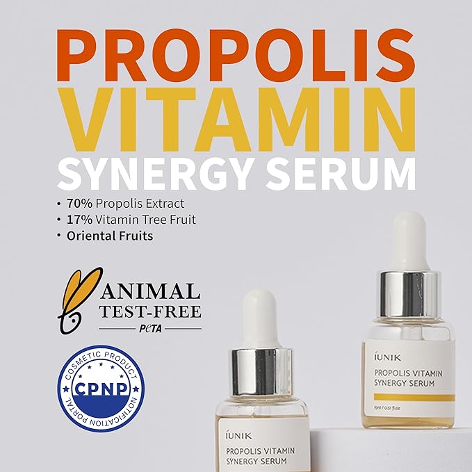 iUNIK Tea Tree Relief Serum & Daily Serum Trial Kit Rose Galactomyces Synergy Serum, Tea Tree Relief Serum, Propolis Vitamin Synergy Serum Mini Travel Kit Serum Ampoule Vegan Korean Skincare