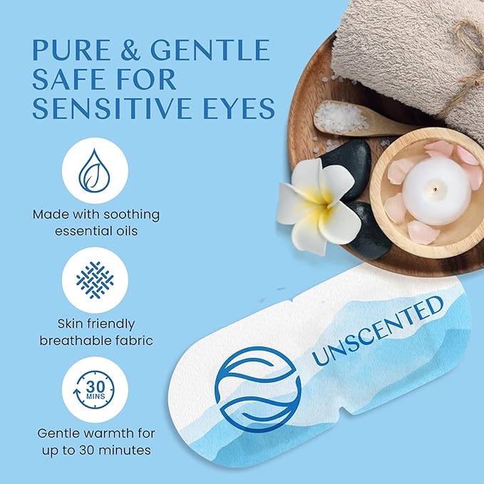 Body Restore Self Heated Steam Eye Mask 5 Pack - Fathers Day Unique Gifts for Dad, Relaxation Gifts for Her and Him, Best Friend, Stye Eye Treatment, Travel Essentials - Unscented