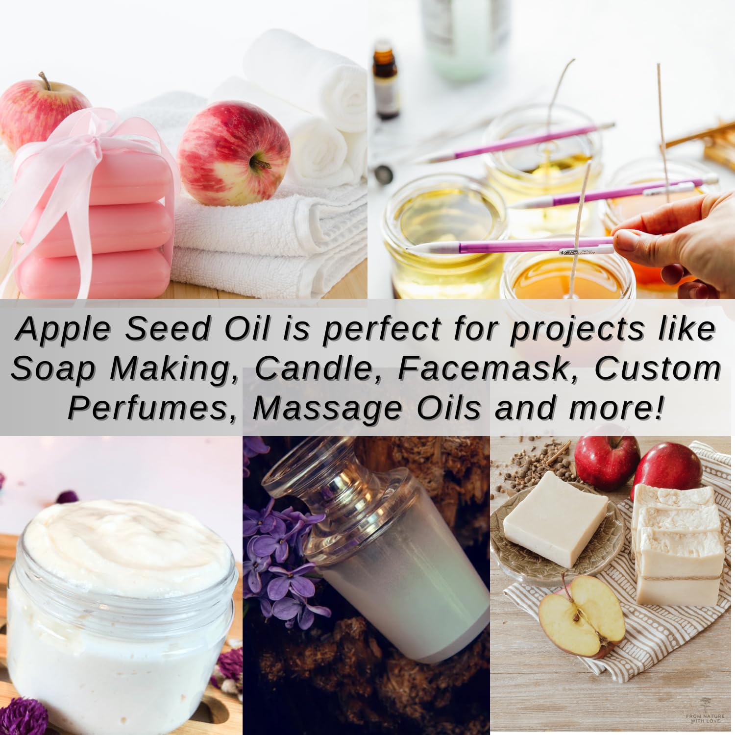 Naturevibe Botanicals Apple Oil 32 Ounces | 100% Pure and Natural | Great for Skin Care and Hair Care