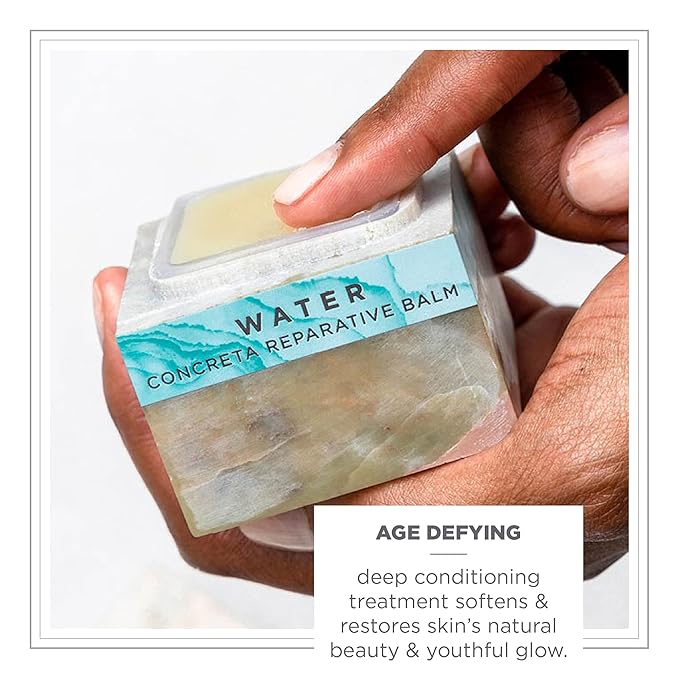 Zents Concreta Firming Repair Balm & Solid Parfum (Water Fragrance) | Moisturizing Shea Butter & Coconut Oil for Skin | 1.25 fl oz