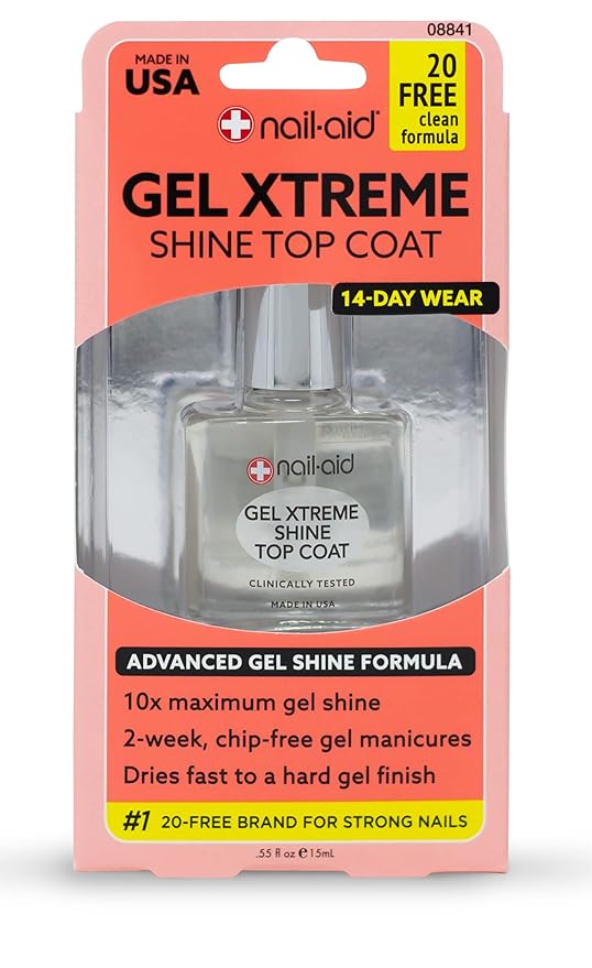 Nail-Aid Ceramide Extreme Thickener + Gel Top Coat, Clear, 2 Count (Pack of 2)