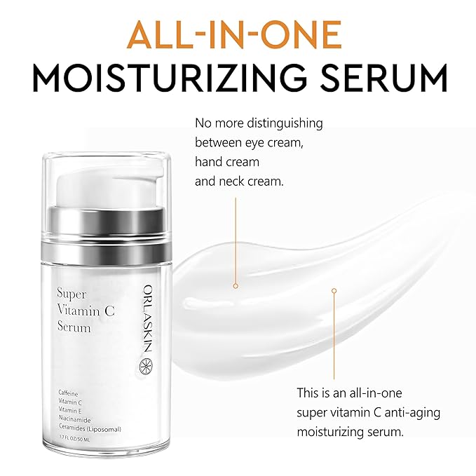 Super Vitamin C Serum For Women Over 70,Vitamin C Face Serum For Women Anti Aging Dark Spot Remover For Face Skin Care, Targets Age Spots, Wrinkles, Brightening, Pore Minimizer, Hydration 1.7fl Oz