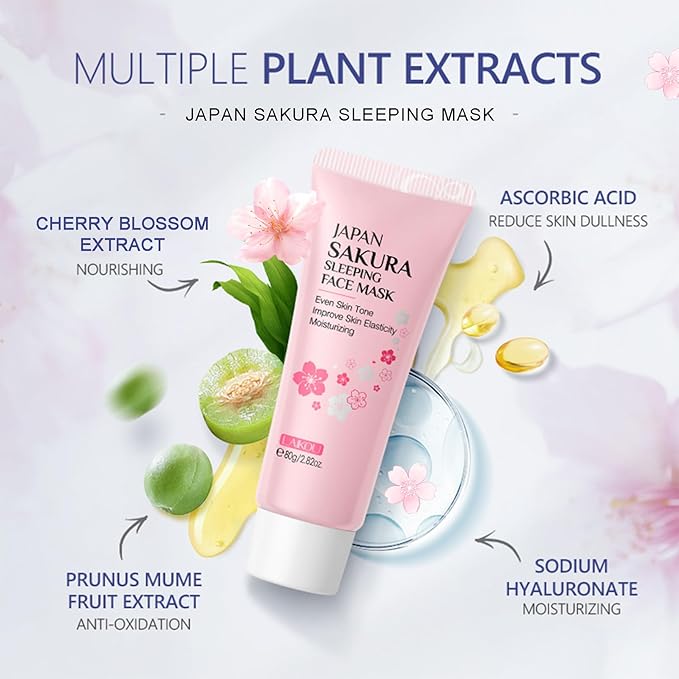 Skincare Set JAPAN SAKURA Facial Kit for Women & Teenage Girls - Japanese Skin Care Products, Beauty Gift Skincare Kits, Skin Care Set with Complete Skincare Routine - Face Care Set for Women