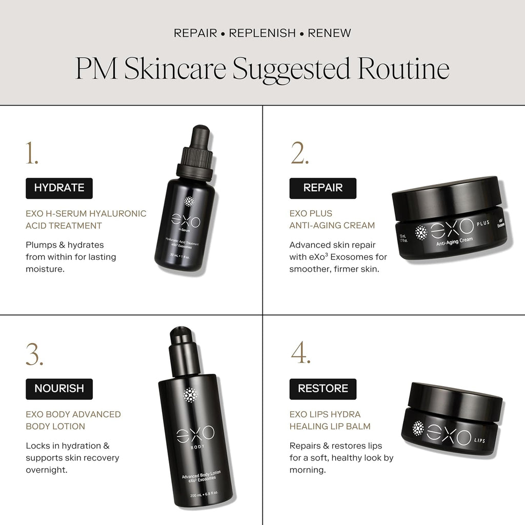 EXO PLUS™ by Exoceuticals Anti-Aging Cream with Exosomes - Hyaluronic Acid, Aloe - Luxury Beauty Face Moisturizer for Sensitive Skin - Premium Hydrating & Firming Exosome Skin Care | 50ML | 1.7 fl oz