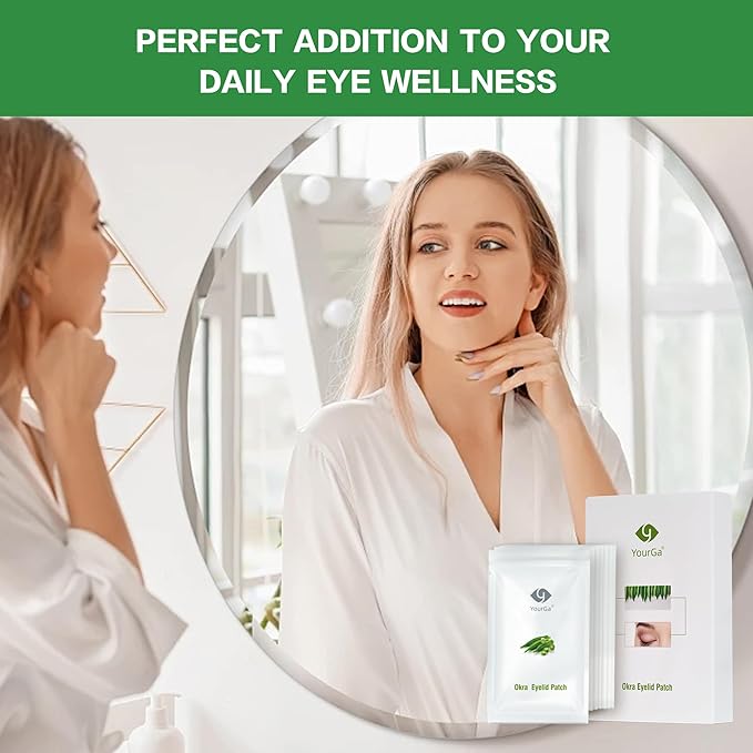 Okra Eye Care Patch,Effective Relief for Itchy, Dry Eyes, Hypoallergenic & Soothing for Sensitive Eyes, Individually Wrapped, Pack of 14