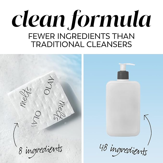 Olay Cleansing Melts + Vitamin C Face Cleanser, 12ct, Water-Activated Face Wash Cleans, Tones, and Refreshes Skin