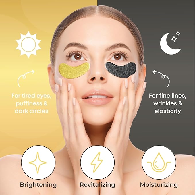 Under Eye Patches for Puffy Eyes and Dark Circles | Infused Gel Mask Patches for Dark Circle Undereye Support of Bags & Puffiness | Ideal for Bridesmaid Gifts & Bachelorette Party | Day and Night