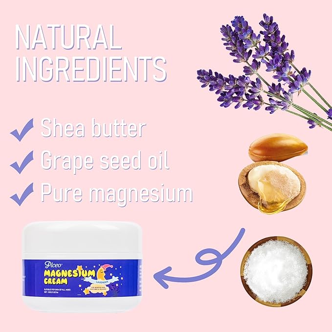 magnesium lotion for kids Sleep,Nighttime Magnesium Cream for Kids,Apply to Legs, Arms or Chest, Topical Magnesium Cream for Sleep,Lavender Calming Magnesium Oil