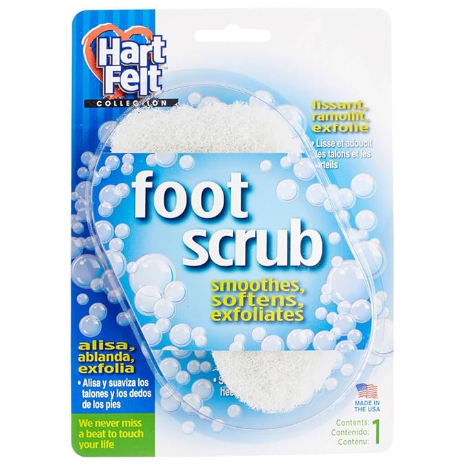 HartFelt Foot Exfoliating Sponge | Chemical-Free Foot Scrubbers for Smooth & Soft Feet | Gentle Sponge Pad for Callus Removal, Dead Skin & Cleansing | Made in USA - 25 Count