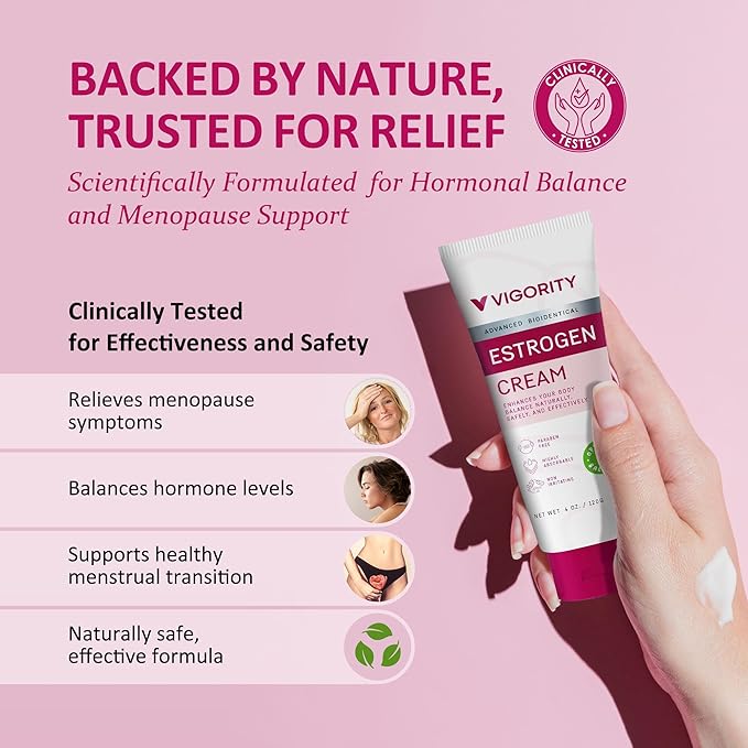 VIGORITY Women’s Balance & Glow Duo – KP Body Scrub + Estrogen Cream