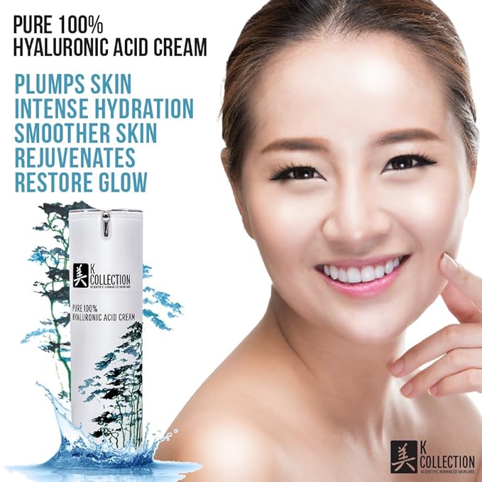 Pure Hyaluronic Acid Cream for Face | Professional Grade | Korean Inspired Skincare | May Help Smooth the Appearance of Wrinkles & Brightens for More Youthful-Looking Skin |1 fl oz