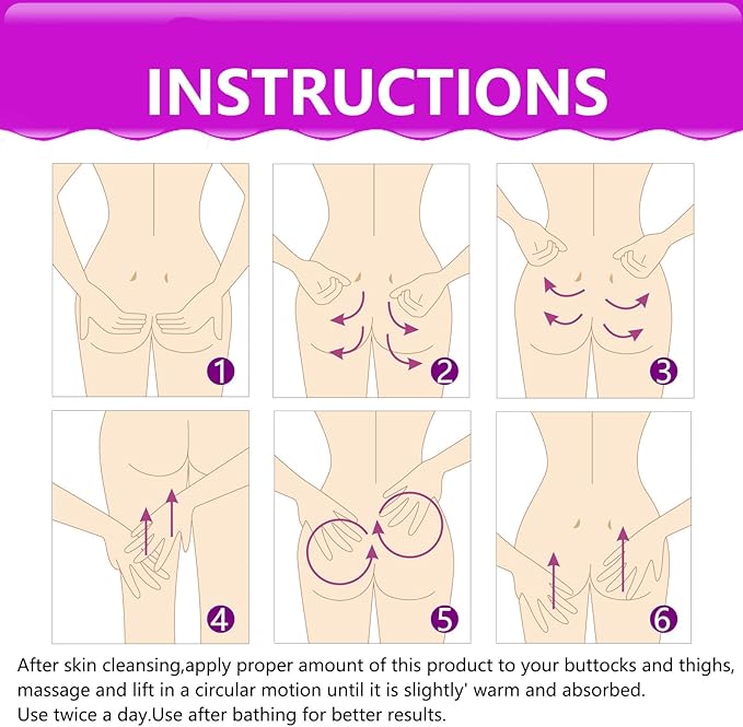 Safudan Hip Plump Up Oil,Firming Body Oil, Natural Herbal Hip Lift Buttock Massage Oil, Butt Firming Enhancement Essential Oil for Women, Firming & Lifting Fast (5 PCS)