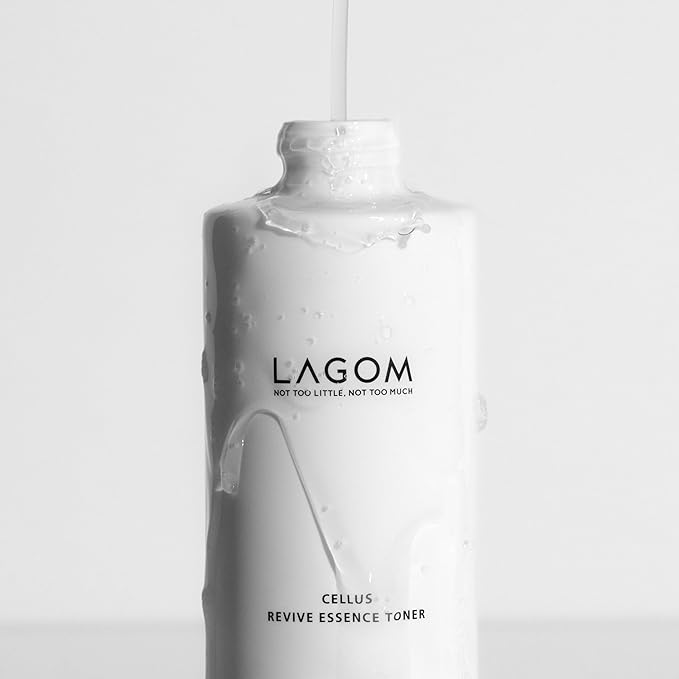 LAGOM Cellus Revive Essence Toner Natural Nurturing Replenishment with 3-Layer Hyaluronic Acid Chamomile Lavender Face Calming Soothing Herbal Nutrition Sensitive Dry Oily All Skin 6.76 Fl Oz