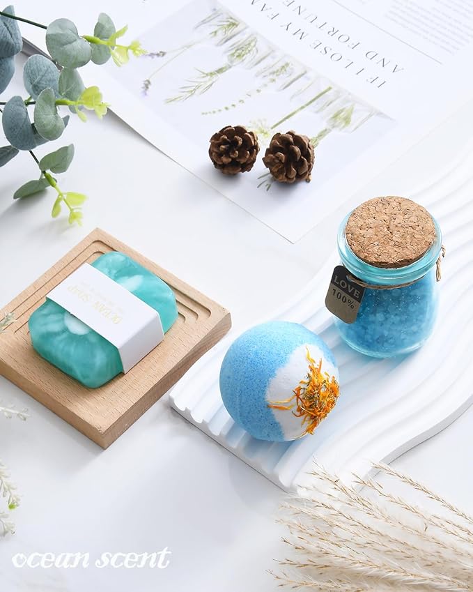Happy Birthday Gifts for Women, Bath Relaxing Spa Gift Basket Set, Mother's Day Gift Kit, Womens Unique Present Ideas for Her Mom Sister Daughter Wife Girlfriend Friends Coworker Grandma Female