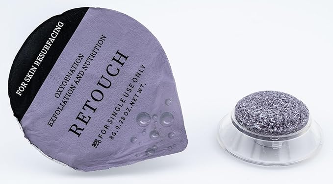 Retouch - Oxygen Facial CO2 Therapy, Home Facial, 6 Pods + 6 Primer Gel + 6 Serum After Treatment (New Formula Less Foam)