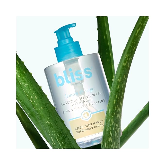 Bliss Lemon & Sage Happy Hands Duo | Hydrating Hand Wash & Nourishing Hand Cream Set with Decorative Tray