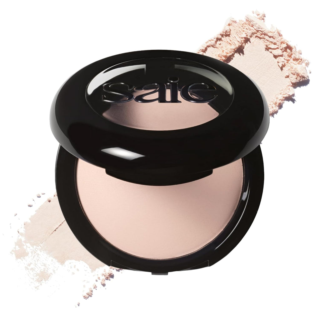Saie Slip Tint Baked Setting Powder - Translucent Powder for Face Makeup with a Natural-Radiant Finish - Blurs, Brightens & Smooths Complexion - Translucent 1 - Very Light to Light (0.24 oz)