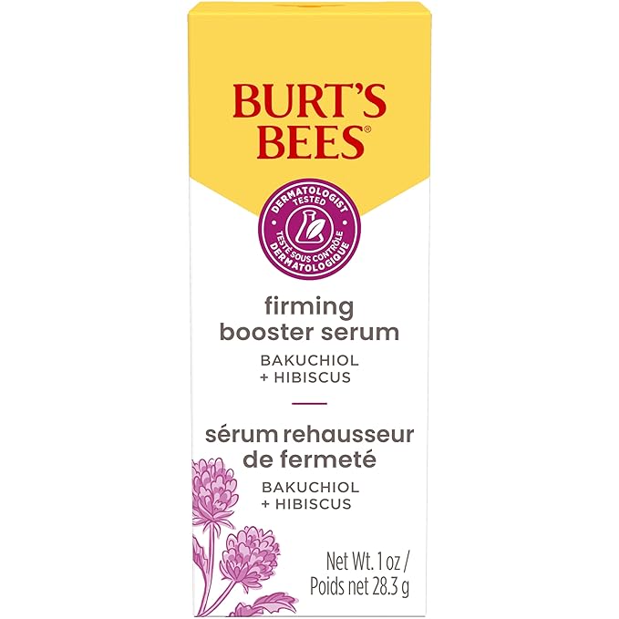 Burt's Bees Firming Collagen Face Serum, Mothers Day Gifts, Natural Origin Retinol Alternative Improves Skin Texture & Supports Anti-Aging, with Bakuchiol, Lightweight - Firming Booster (1 oz)