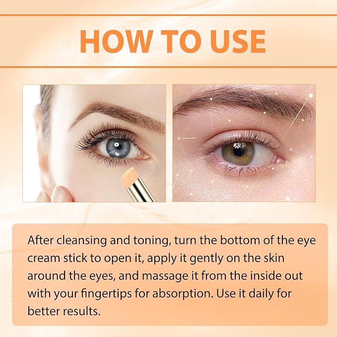 Revive + Glow Vitamin C Eye Balm (0.14 oz),Moisturizing & Hydrating Eye Cream, Brightening and Reducing Dark Circle, Firming Eye Cream (2 PCS)