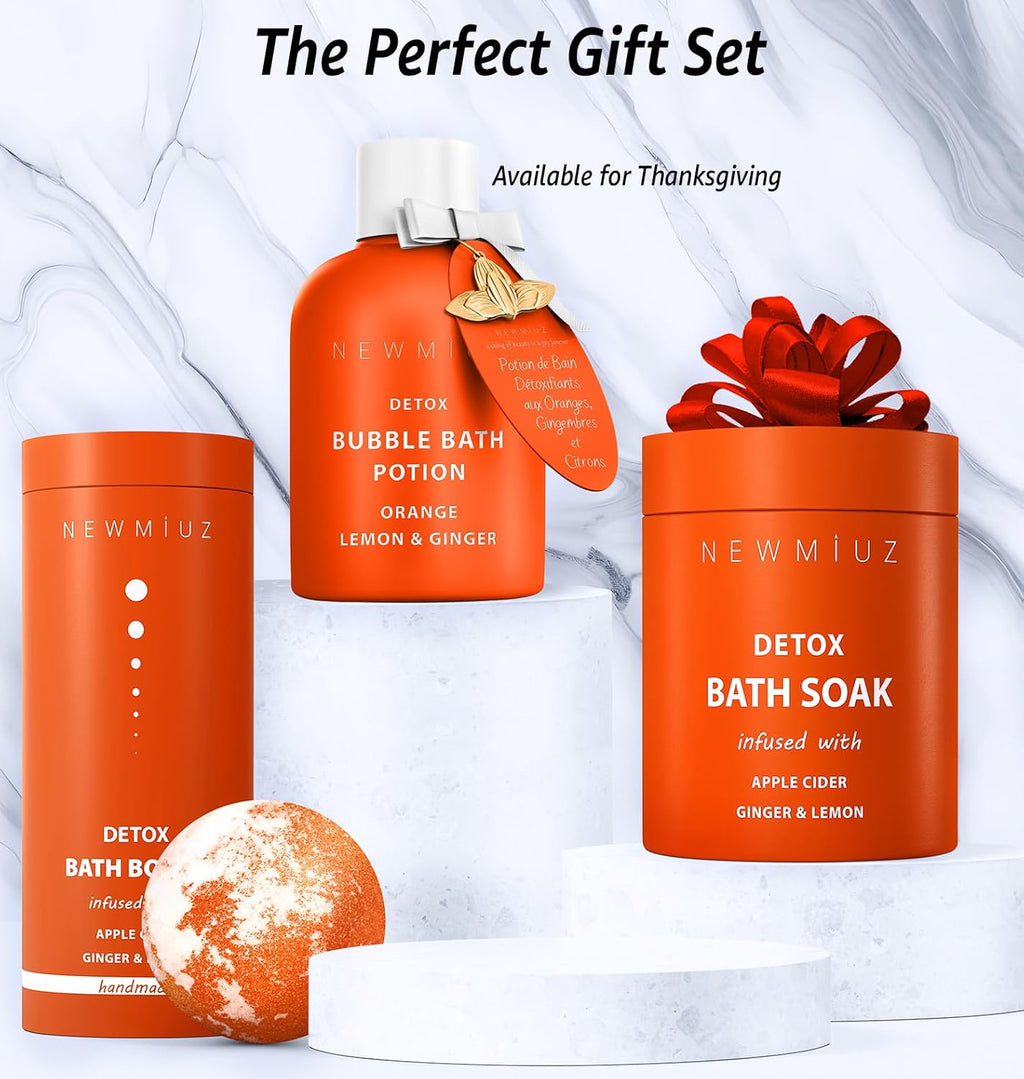 Luxury Bath Salts with Apple Cider Ginger Lemon Essential Oils for Healthy Skin Detox Foot Soak Body Care Muscle Recovery Aromatherapy Selfcare Gift