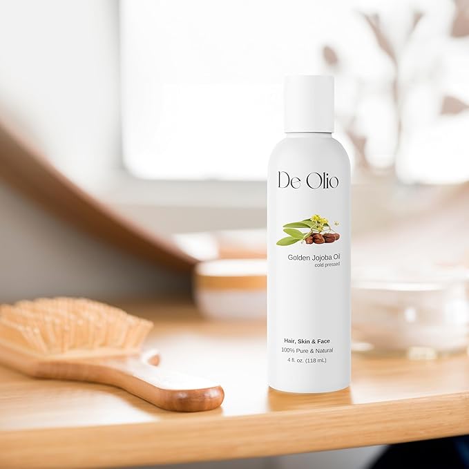 | Golden Jojoba Oil | 100% Pure & Natural | Face, Hair and Body | Cold Pressed | Soap Making & Massage | Carrier Oils | 7LBS (112 fl. oz.)