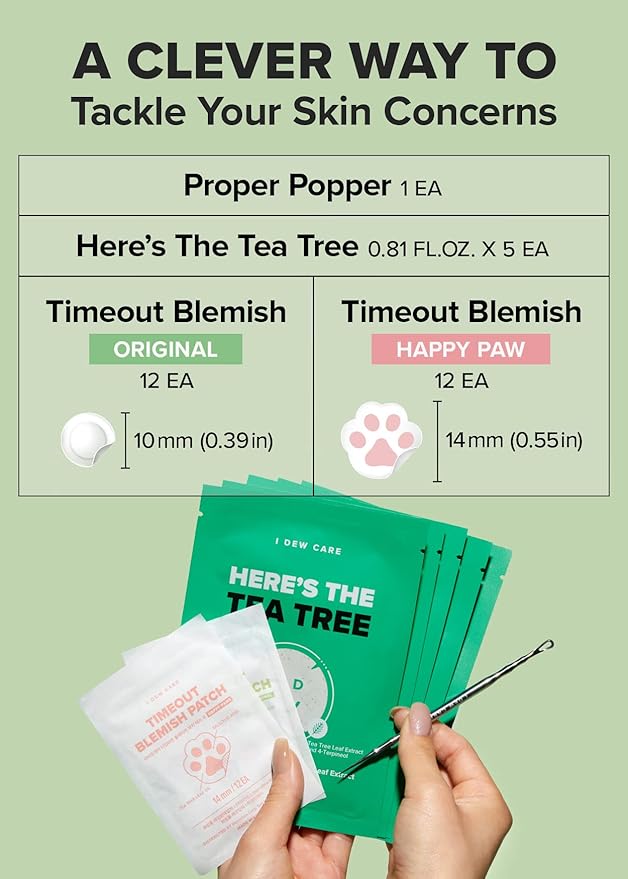 I DEW CARE Emergency Skin Care Kit - Ready Aim Clear + Skin Care Set - Kitten My Balance On | Travel Size Trio Bundle