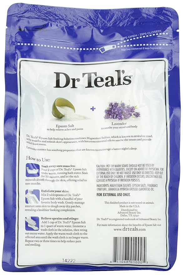 Dr. Teal's Pure Epsom Salt Soaking Solution Gift Set (3 Pack, 3lbs ea.) - Soothe & Sleep Lavender, Relax & Relief Eucalyptus with Spearmint, Wellness Therapy with Rosemary & Mint