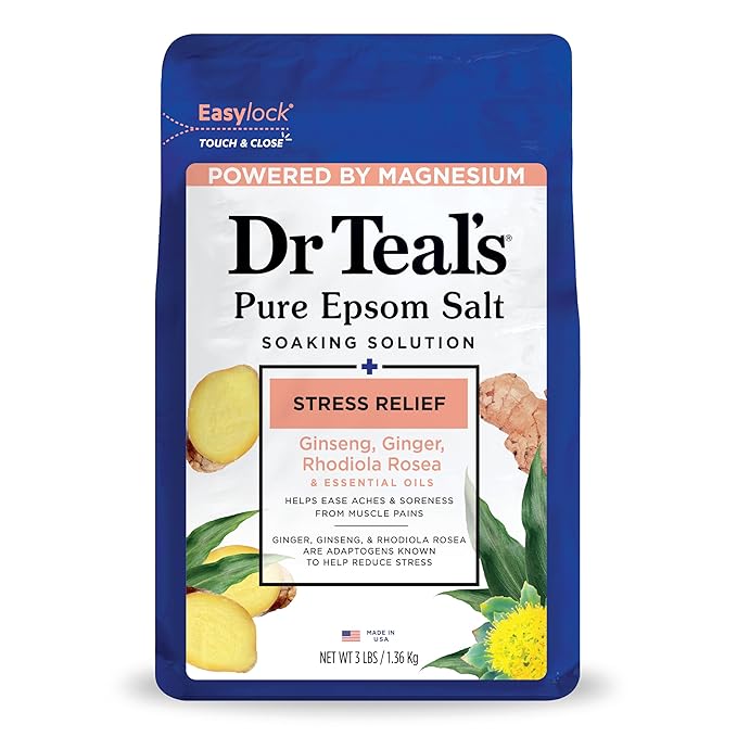 Dr Teal's Pure Epsom Salt, Stress Relief with Essential Oils, 3 lbs
