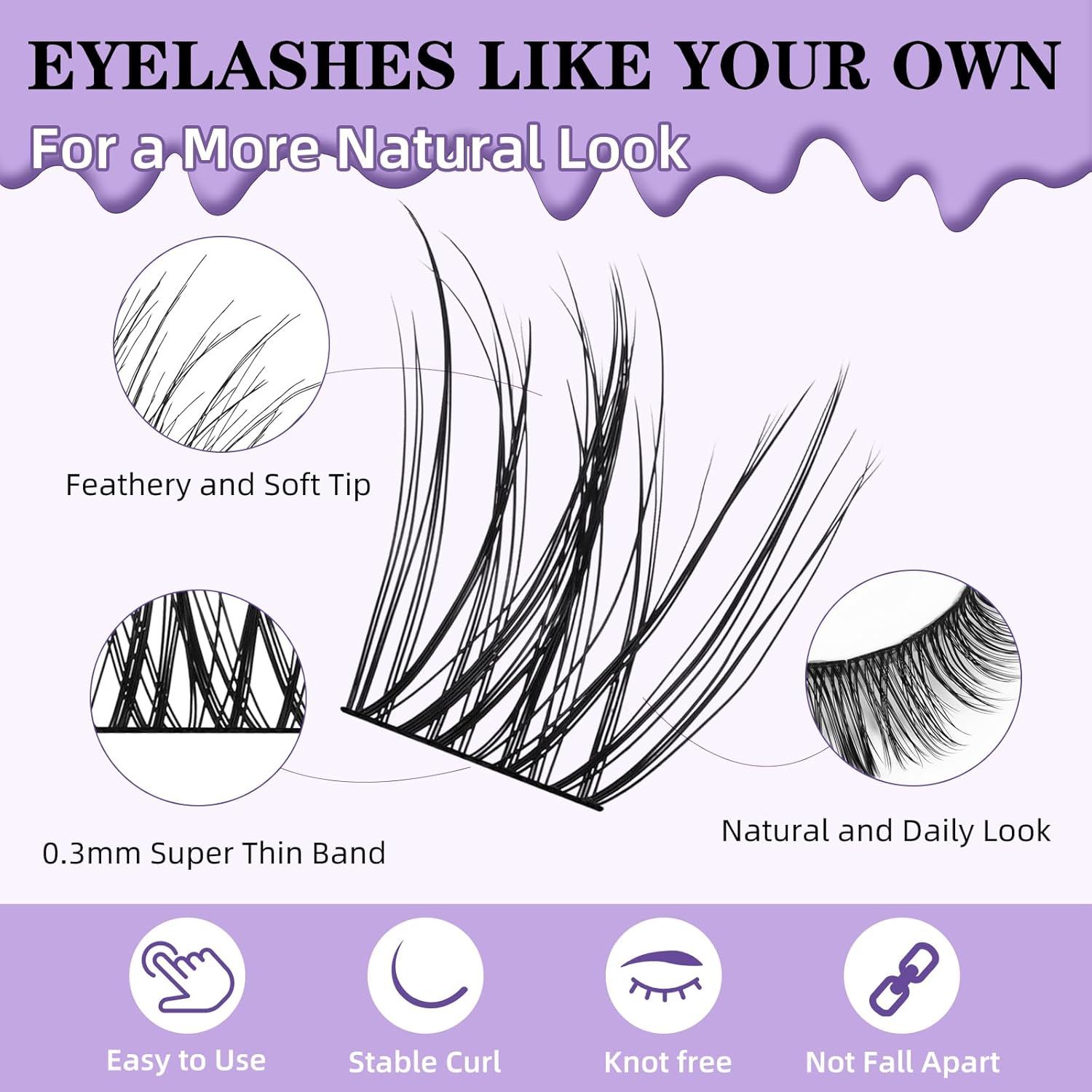 B&Qaugen Lash Clusters Kit Natural Lash Extension Kit for Beginners Z16 156 PCS Wispy Eyelash Extension Kit 8-18 Mixed Cluster Eyelash Extensions Kit D Curl Diy Lash Extension Kit at Home（kit，Z16）