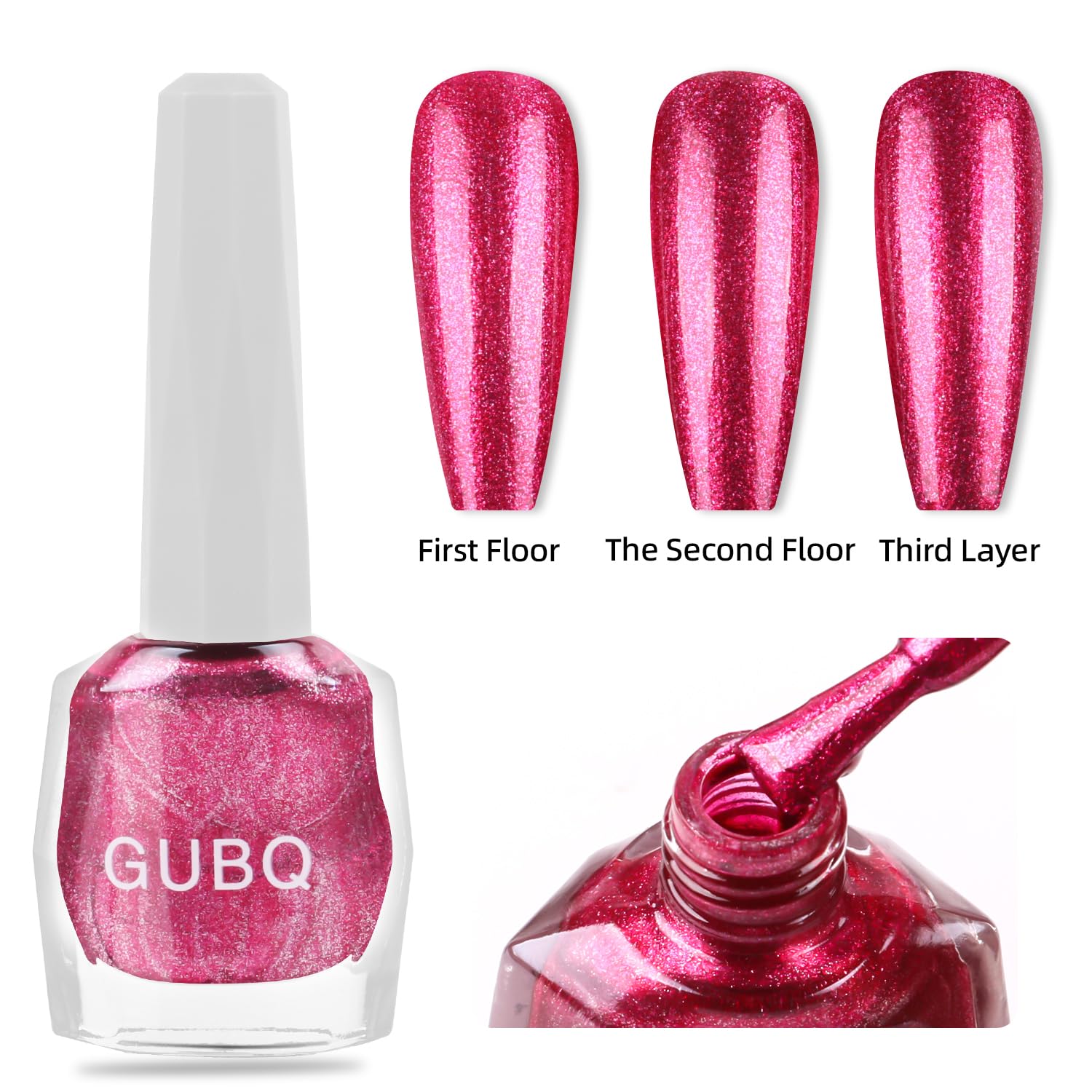 Major Dijit Quick Dry Nail Polish 12ml/0.41fl oz Bright Red Regular Nail Lacquer Fast Drying & Long Lasting Nail Polish Nail Art Effect for Nail Salon