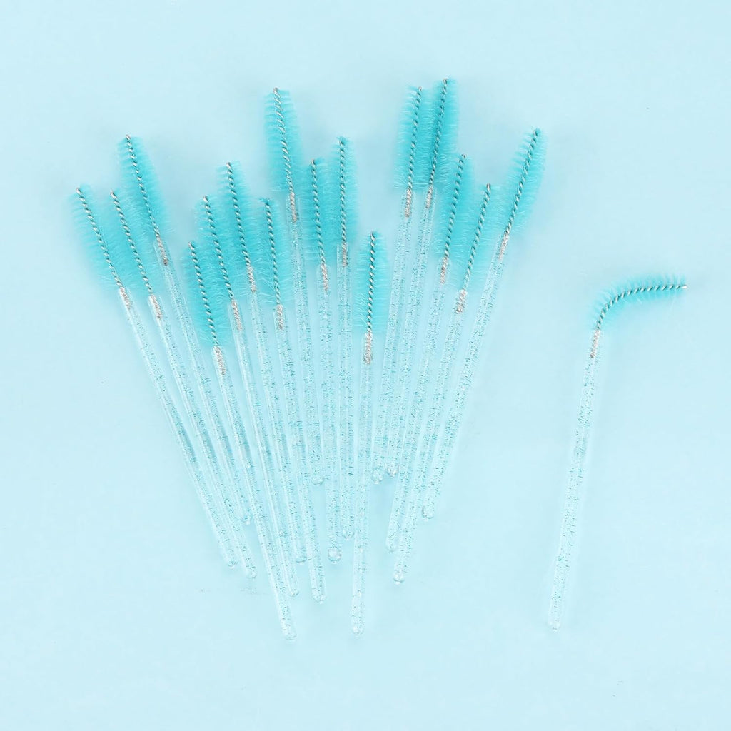 Tbestmax 500 Disposable Mascara Wands Eyelash Brush Blue Spoolies for Eyebrow Eye Lash Extension