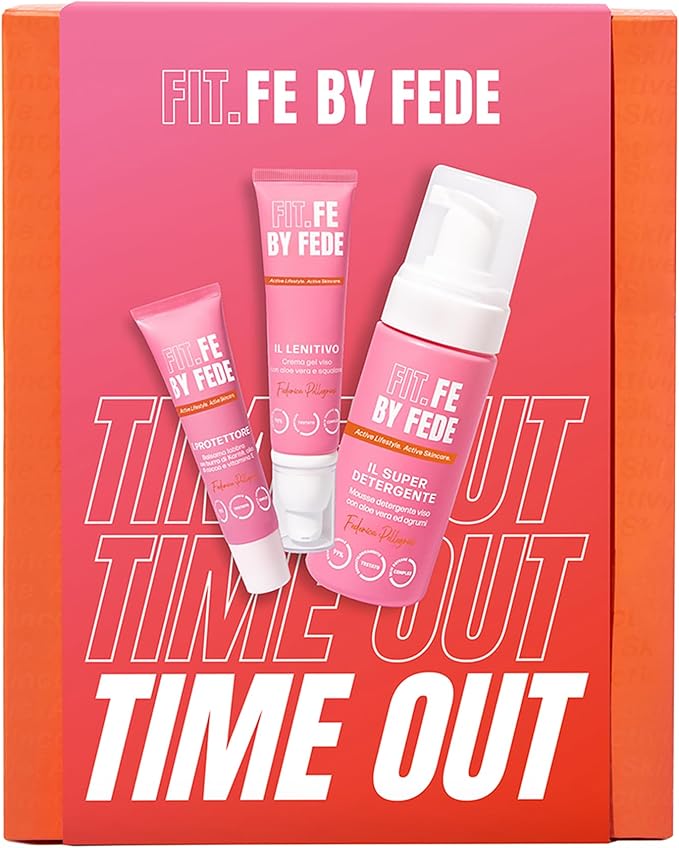 Active Lifestyle Time Out - Skincare Giftset Includes Power Facial Cleanser, Reliever Face Cream, and Hydrating Lip Balm - Vegan - 3 Pc