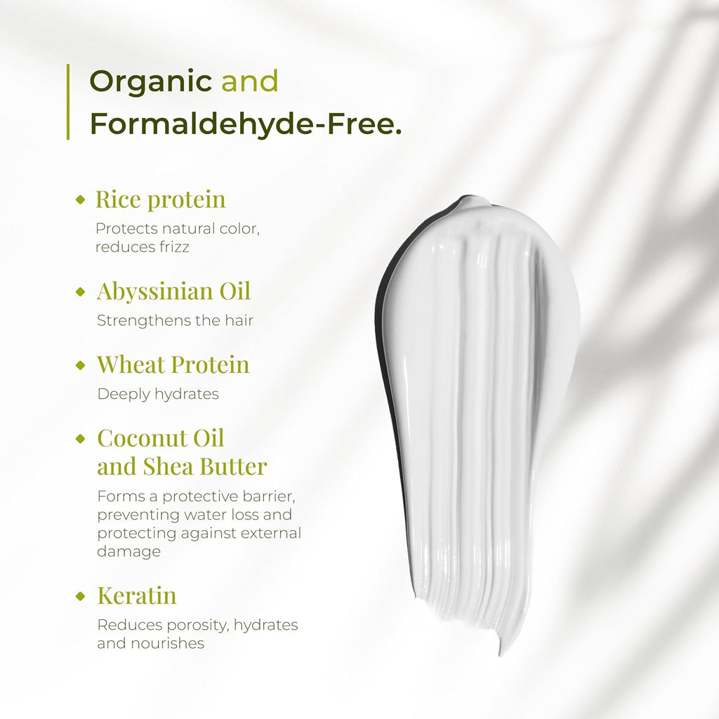 Bio Protein Botox Hair Treatment - Formaldehyde-Free Straightening, Anti-Frizz Keratin with Organic Keratin for Sleek Hair, 1kg