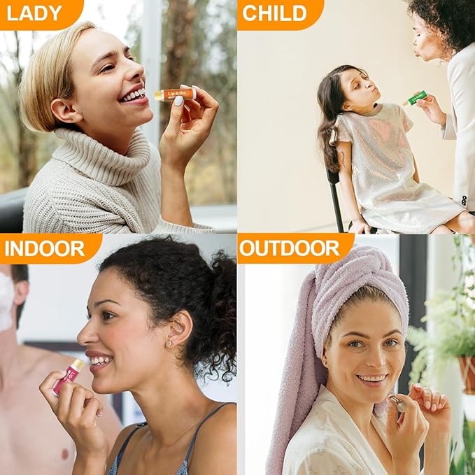 84 Pcs Natural Lip Balm Bulk with Vitamin E and Coconut Oil - Moisturizing, Sootand Cracked Lips, Mini Chap Stick Gifts for Kids Women Men- 14 Flavors - Non-GMO