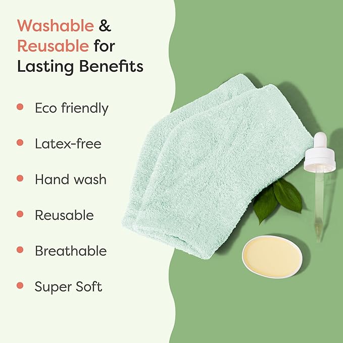 ZenToes Moisturizing Socks for Cracked Heel Treatment - Vitamin E, Olive Oil and Jojoba Oil Infused Heel Socks to Soften and Hydrate (Fuzzy Mint Green, Regular)