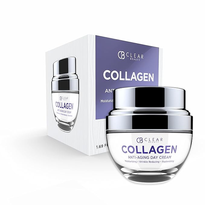 Collagen Daily Face Moisturizer - Dermatologist Tested, Reduces Wrinkles, Fine Lines, Hydrating, Anti-Aging, Clean Beauty, Cruelty-Free Korean Skin Care - All Skin Types - 1.69 oz