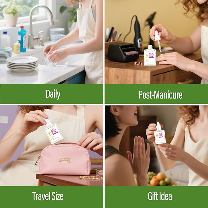 CHUCHU Nail Repair and Growth Serum: Natural Plant Strengthening Serum with Aloe Vera Scent - Nail Cuticle Care for Women Men Home Salon Gift