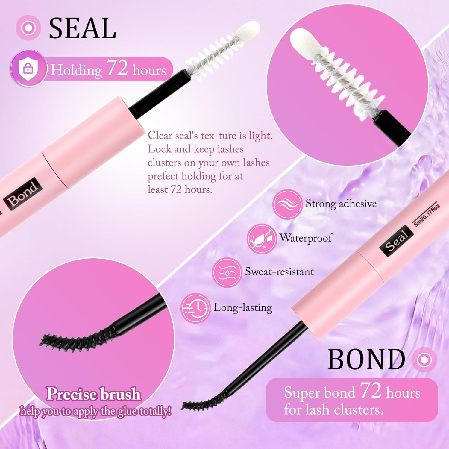 Volume Lashes Clusters Lash Kit Gift Packs 770Pcs with 2X Bond&Seal 5 style Mixed C-Curl False Eyelashes Extensions Faux Mink Individual Lash Wholesale Pack DIY Individual Fake Eyelashes Box