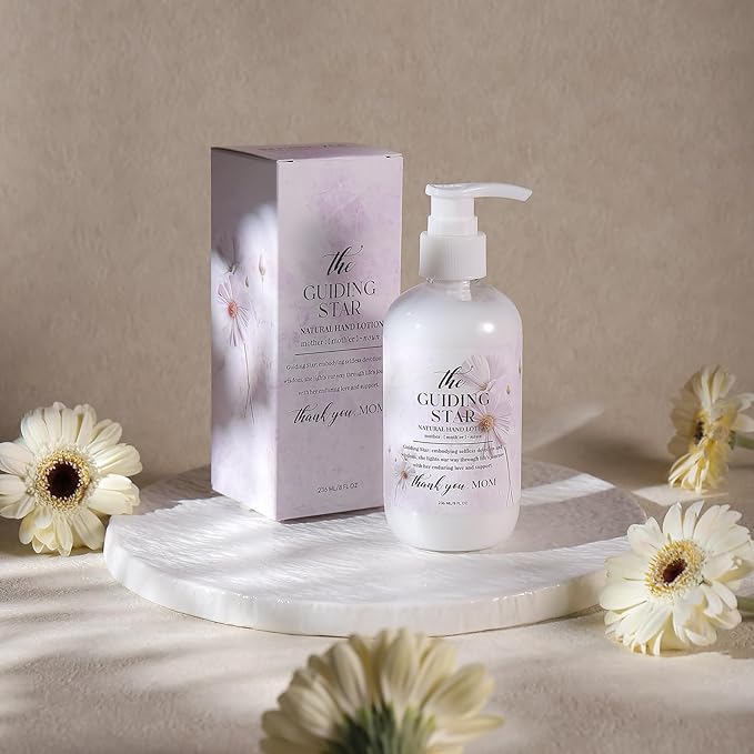 Hand & Body Lotion for Mother's Day Gift Basket- The Guiding Star - Infused with Honey Almond Aroma - 236 ML /8 FL OZ