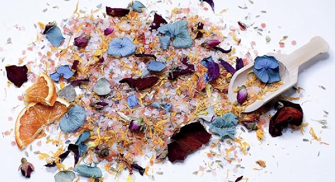 Tub Tea Natural & Organic Floral with Bath Salts- Handmade Herbal Soak for Relaxation & Muscle Relief! Self Soothing Bath Experience! These Tub Tea Herbal Bath Bags Make Great Gifts! (Pack of 1)