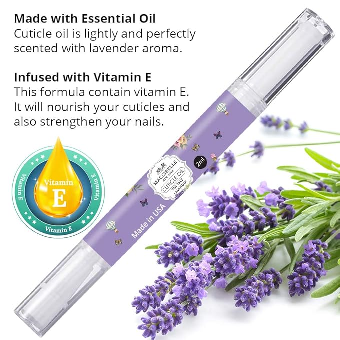 Maccibelle Lavander Pure Cuticle & Nail Oil Pen 2ml Heals Dry Cracked Cuticles.