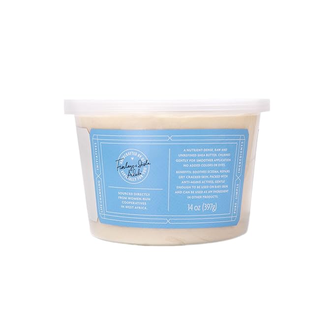 Shea Radiance P.U.R.E Raw Shea Butter | 100% Natural & Unrefined Body Butter | Soothes, Softens, & Increases Collagen | Long Lasting Moisture | Moisturizer for Sensitive Skin | Unscented (14 oz)