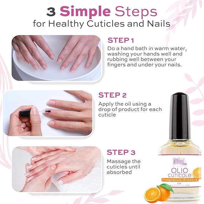 Professional Cuticle Oil - Orange Cuticle Softener for Nails & Cuticle Care - Nail Oil Cuticle Repair Treatment with Sunflower Seed Oil - Pics Nails 12ML Cuticle Oil Bottle with Brush Applicator